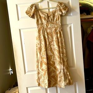 Jessica Simpson Puff Sleeve Front Slit Dress